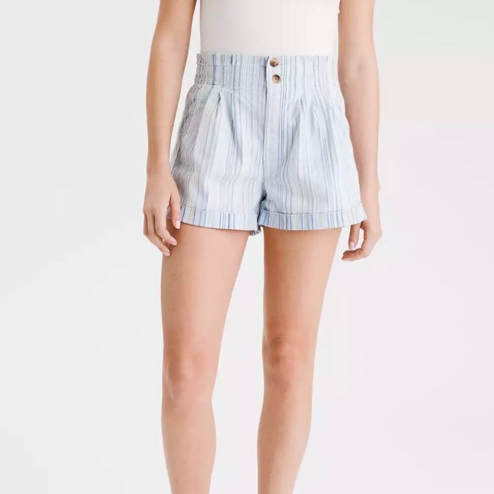 AMERICAN EAGLE Striped Mom Shorts 6